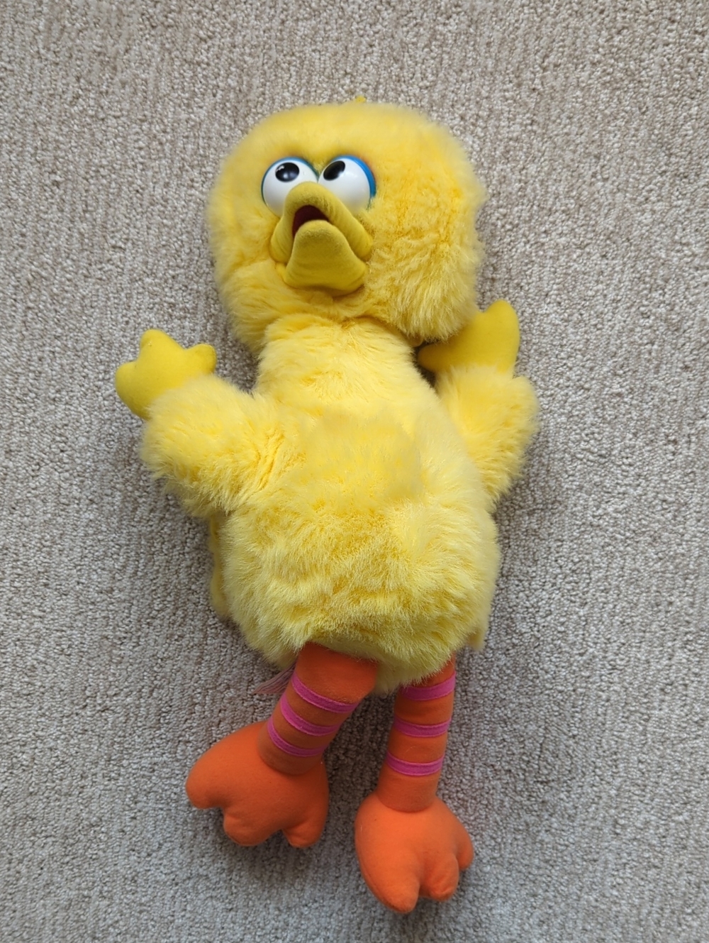 Vintage Sesame Street Big Bird Plush Toy Puppet Style